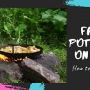 Fried potatoes on fire